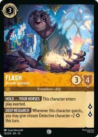 Flash - Records Specialist - Whispers in the Well - Disney Lorcana card