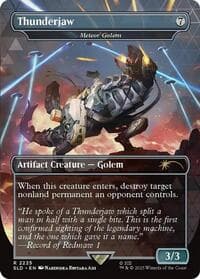 Thunderjaw - Meteor Golem - Secret Lair Drop Series - Magic: The Gathering card