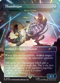 Thunderjaw - Meteor Golem (Rainbow Foil) - Secret Lair Drop Series - Magic: The Gathering card