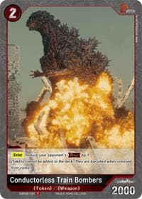 Conductorless Train Bombers (EBP02-T01) - Booster Set 2: G: Monsters Raid Again - Godzilla Card Game card