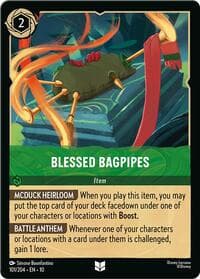 Blessed Bagpipes - Whispers in the Well - Disney Lorcana card