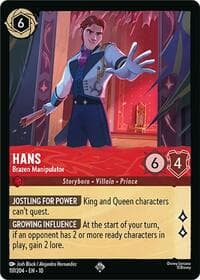 Hans - Brazen Manipulator - Whispers in the Well - Disney Lorcana card