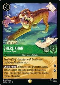 Shere Khan - Fearsome Tiger - Whispers in the Well - Disney Lorcana card