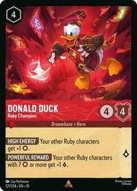 Donald Duck - Ruby Champion - Whispers in the Well - Disney Lorcana card