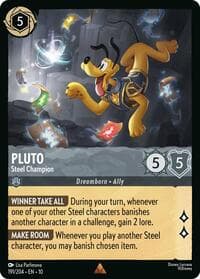 Pluto - Steel Champion - Whispers in the Well - Disney Lorcana card