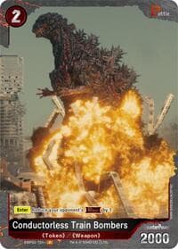 Conductorless Train Bombers (EBP02-T01+) - Booster Set 2: G: Monsters Raid Again - Godzilla Card Game card