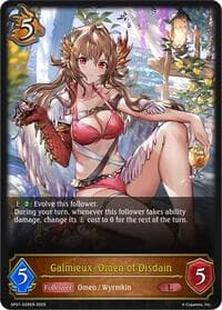 Galmieux, Omen of Disdain - SP01: Seaside Memories - Shadowverse: Evolve card