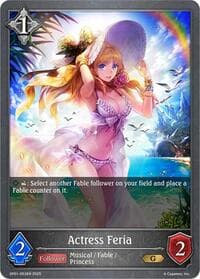 Actress Feria - SP01: Seaside Memories - Shadowverse: Evolve card