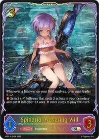 Spinaria, Wavering Will (SL) - SP01: Seaside Memories - Shadowverse: Evolve card