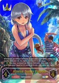 Amelia, Sunny Paladin (U) - SP01: Seaside Memories - Shadowverse: Evolve card