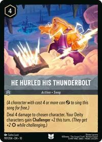 He Hurled His Thunderbolt - Whispers in the Well - Disney Lorcana card