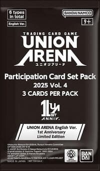 Union Arena Participation Card Set Pack 2025 Vol. 4 - Union Arena Promotion Cards - Union Arena card