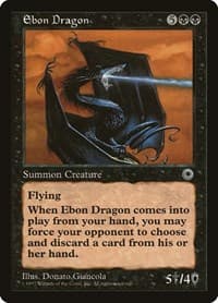 Ebon Dragon - Portal - Magic: The Gathering card