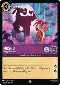 Mushu - Braggin' Dragon - Whispers in the Well - Disney Lorcana card
