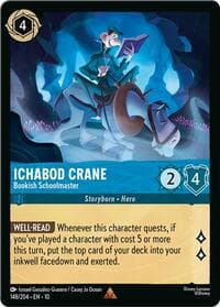 Ichabod Crane - Bookish Schoolmaster - Whispers in the Well - Disney Lorcana card