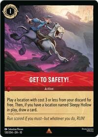 Get to Safety! - Whispers in the Well - Disney Lorcana card