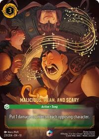 Malicious, Mean, and Scary (Enchanted) - Whispers in the Well - Disney Lorcana card