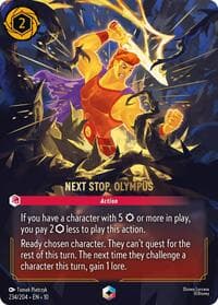 Next Stop, Olympus (Enchanted) - Whispers in the Well - Disney Lorcana card