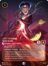 Lady Tremaine - Sinister Socialite (Enchanted) - Whispers in the Well - Disney Lorcana card