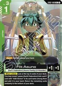 Flit Asuno (GD02 Release Event) - Gundam Promotional Cards - Gundam Card Game card