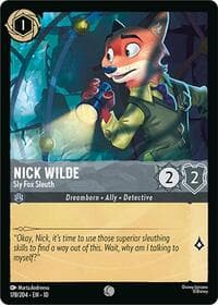 Nick Wilde - Sly Fox Sleuth - Whispers in the Well - Disney Lorcana card
