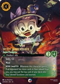 Webby Vanderquack - Junior Prospector (Enchanted) - Whispers in the Well - Disney Lorcana card