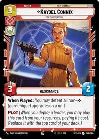 Kaydel Connix - For Our Survival - Secrets of Power - Star Wars: Unlimited card