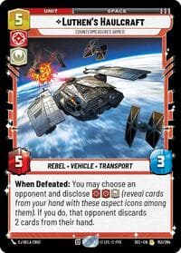 Luthen's Haulcraft - Countermeasures Armed - Secrets of Power - Star Wars: Unlimited card