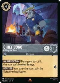 Chief Bogo - Calling the Shots - Whispers in the Well - Disney Lorcana card
