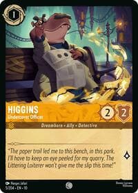 Higgins - Undercover Officer - Whispers in the Well - Disney Lorcana card