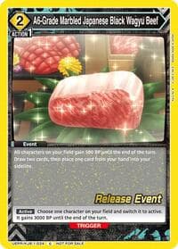 A6-Grade Marbled Japanese Black Wagyu Beef - UE12BT: Kaiju No. 8 Release Event Cards - Union Arena card