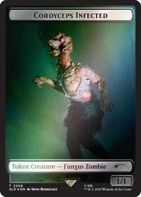 Cordyceps Infected Token (2206) (Rainbow Foil) - Secret Lair Drop Series - Magic: The Gathering card