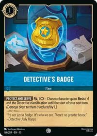 Detective's Badge - Whispers in the Well - Disney Lorcana card