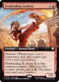 Firebending Student (Extended Art) - Buy-A-Box Promos - Magic: The Gathering card