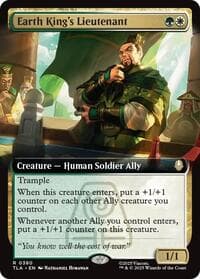 Earth King's Lieutenant (Extended Art) - Avatar: The Last Airbender - Magic: The Gathering card