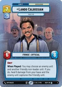 Lando Calrissian - Trust Me - Secrets of Power: Weekly Play Promos - Star Wars: Unlimited card