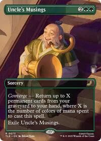 Uncle's Musings (Borderless) - Avatar: The Last Airbender: Eternal-Legal - Magic: The Gathering card