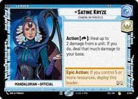 Satine Kryze - Standing on Principles - Secrets of Power - Star Wars: Unlimited card