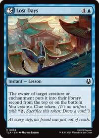 Lost Days - Avatar: The Last Airbender - Magic: The Gathering card