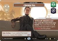 Dryden Vos - I Never Ask Twice (Showcase) - Secrets of Power - Star Wars: Unlimited card