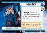 Satine Kryze - Standing on Principles (Hyperspace) - Secrets of Power - Star Wars: Unlimited card