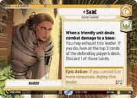 Sabé - Queen's Shadow (Hyperspace) - Secrets of Power - Star Wars: Unlimited card