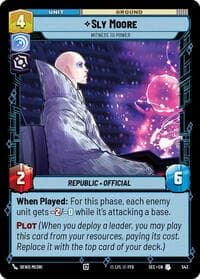 Sly Moore - Witness to Power (Foil) - Secrets of Power - Star Wars: Unlimited card