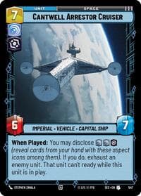 Cantwell Arrestor Cruiser (Foil) - Secrets of Power - Star Wars: Unlimited card