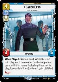 Galen Erso - You'll Never Win (Foil) - Secrets of Power - Star Wars: Unlimited card