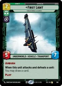 First Light - Threatening Elegance (Foil) - Secrets of Power - Star Wars: Unlimited card