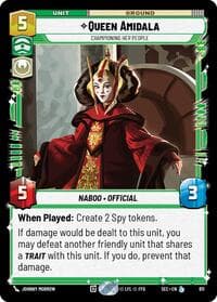 Queen Amidala - Championing Her People (Foil) - Secrets of Power - Star Wars: Unlimited card