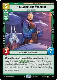 Chancellor Valorum - Civil Servant (Foil) - Secrets of Power - Star Wars: Unlimited card