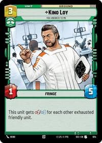 Kino Loy - You Answer to Me (Foil) - Secrets of Power - Star Wars: Unlimited card