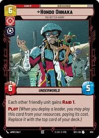 Hondo Ohnaka - You Better Hurry (Foil) - Secrets of Power - Star Wars: Unlimited card